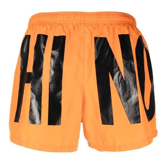Moschino Mens Logo Swim Shorts / Bright Orange